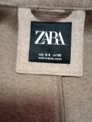Abrigo Zara Talla 8-9 Años