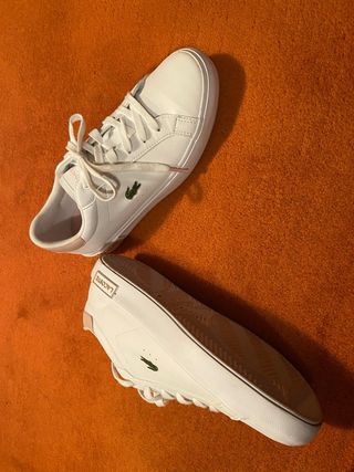 Zapatillas Lacoste Blancas y Rosa
