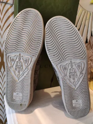 Zapatillas Gucci Beige y Marrón Mujer