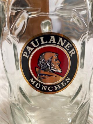Boccale di birra in vetro Paulaner München 1 litro