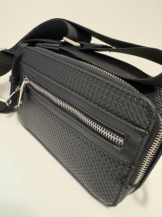 Bolso Zara Negro Piel Texturizada