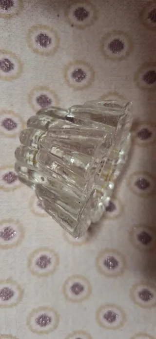 Portacandele vintage in vetro a forma di fiore