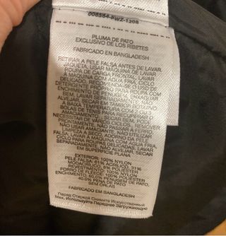 Abrigo Columbia Negro Mujer de plumas