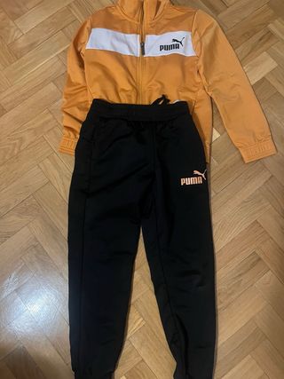 Chándal Puma niño naranja y negro