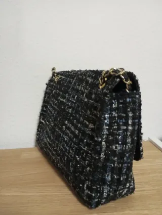 Bolso de mujer tejido con dos cadenas