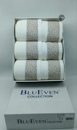 Set 3+3 Asciugamani BluEven Collection