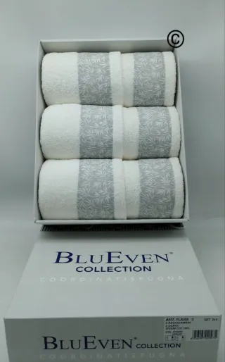 Set 3+3 Asciugamani BluEven Collection