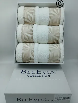 Set 3+3 Asciugamani BluEven Collection