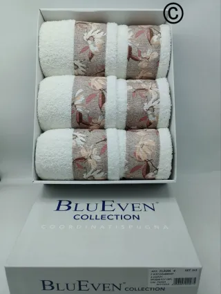Set 3+3 Asciugamani BluEven Collection