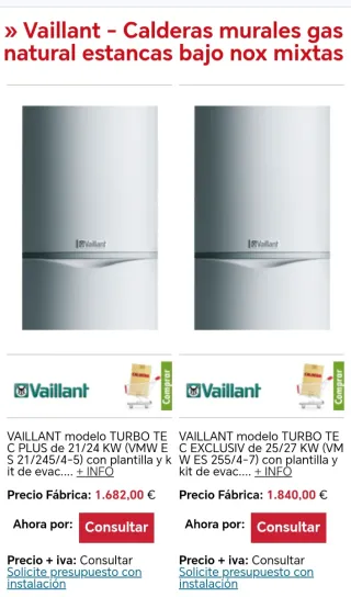 Caldera de gas Vaillant