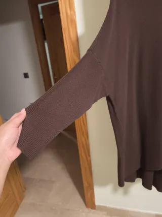Jersey mujer marrón largo talla única