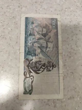 Banconote 5000 Lire Banca d'Italia