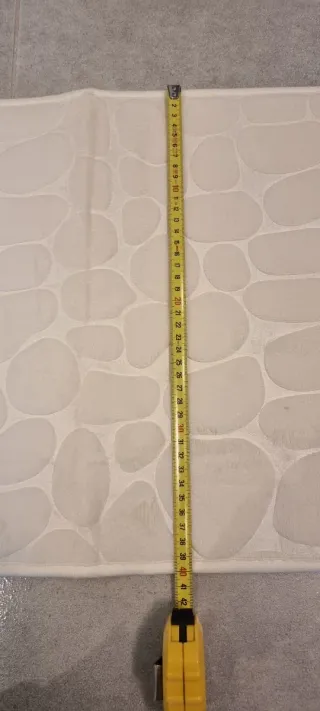 Tappeto bagno antiscivolo beige/bianco