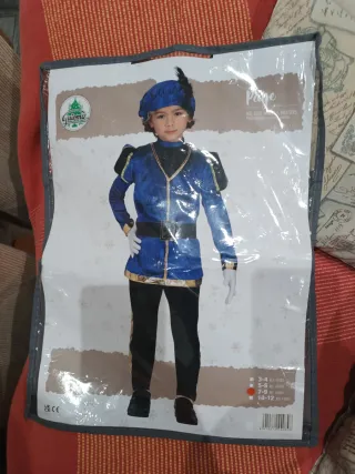 Disfraz Page Azul Niño Talla M