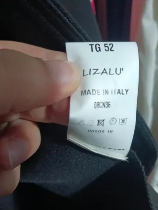 Giacca Lizalù Made in Italy Nera Tg 52