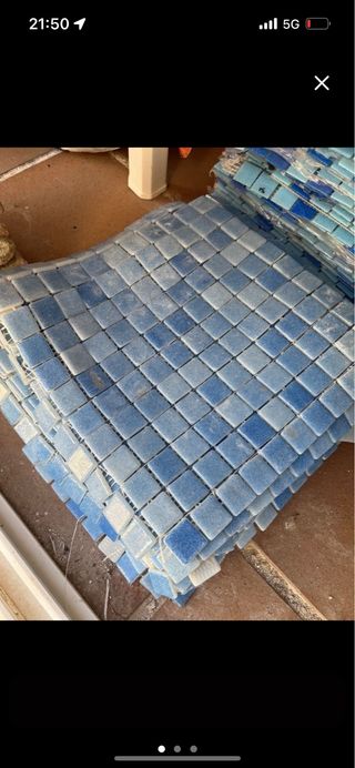 Gresite azul para piscina