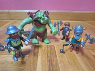 Lote Playmobil Vikingos y Ogro