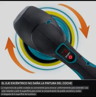 NUEVA!Pulidora excéntrica a batería+set accesorios