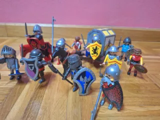 Lote Playmobil Caballeros Medievales con Carro