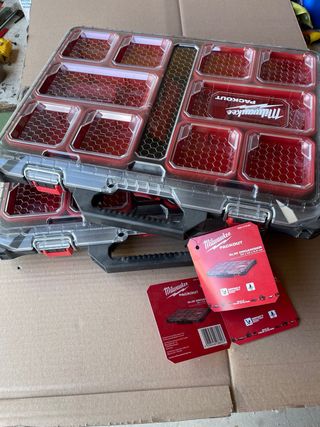 2x Milwaukee Packout Slim Organiser