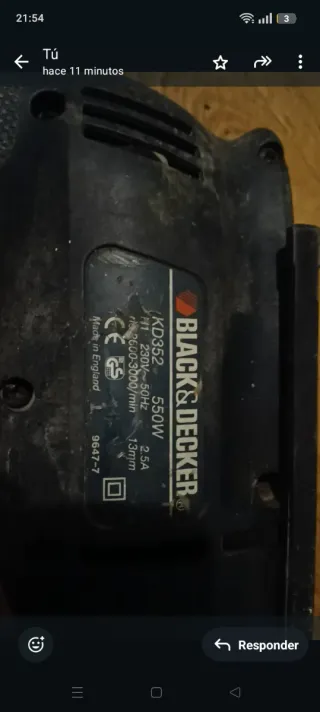 Taladro Black+Decker 550w