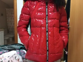 Chaqueta brillante roja talla L