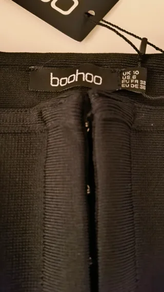 Camiseta Boohoo manga larga negra T 36