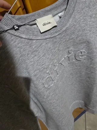 Felpa Dixie grigia nuova con logo