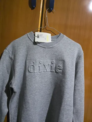 Felpa Dixie grigia nuova con logo