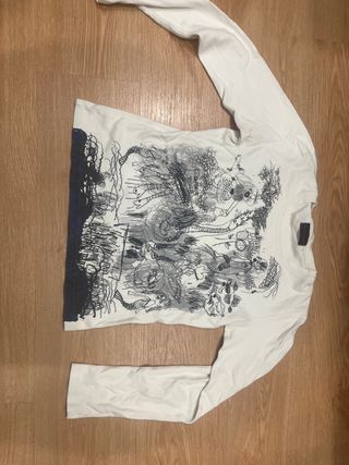 Camiseta manga larga estampada