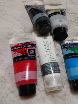 Colori Acrilici 75ml - Nuovi e Usati Poco