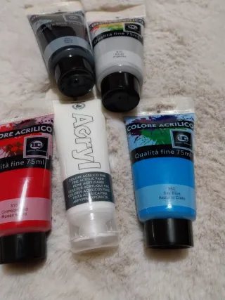 Colori Acrilici 75ml - Nuovi e Usati Poco