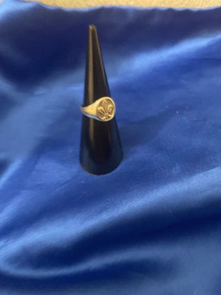 Anillo vintage plata flor de lis