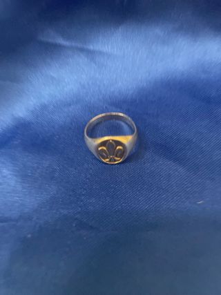 Anillo vintage plata flor de lis