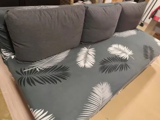 Sofá Cama 3 Plazas Gris Oscuro. Como nuevo