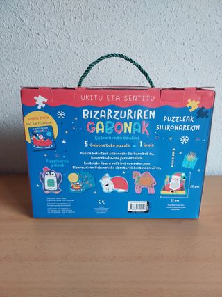 Cuento de Papá Noel + 5 puzzles con texturas (1-3)