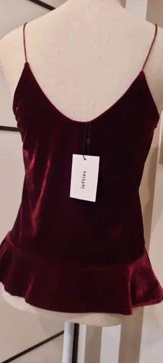 Top Lefties Terciopelo burdeos