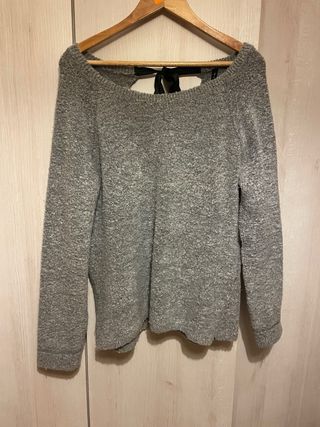 Jersey gris Stradivarius con lazo