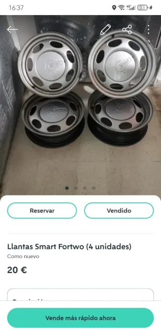 Llantas Smart (4 unidades)