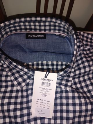 Camisa JACK&JONES cuadros manga larga