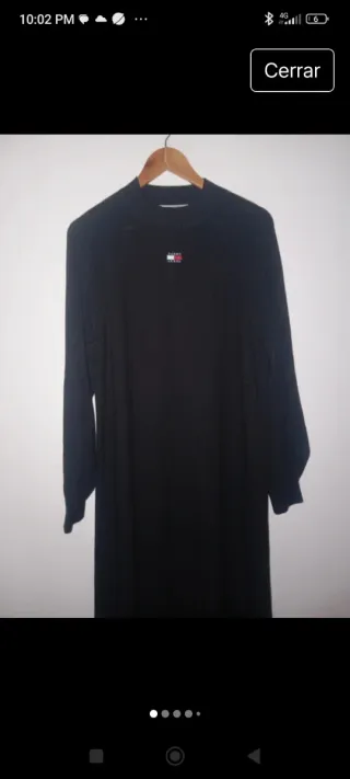Vestido largo Tommy Hilfiger negro