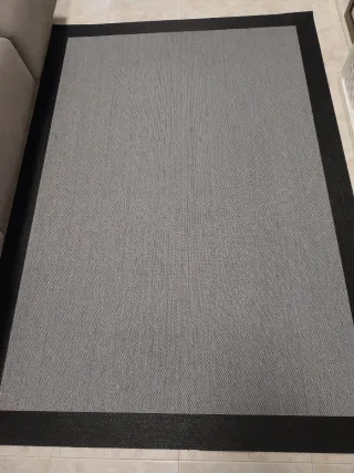Alfombra Teplon gris y negro