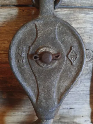 Polea garrucha industrial 1940