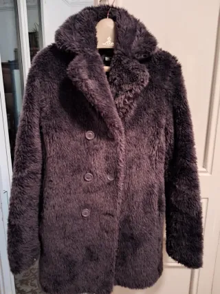 Abrigo Zara Morado Peluche