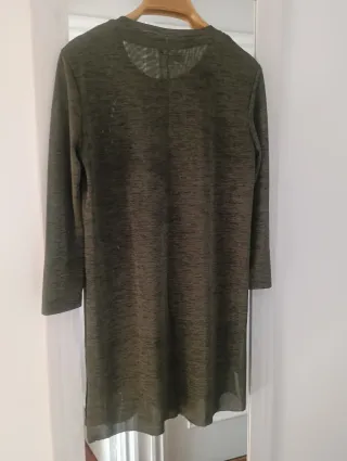 Camiseta larga verde S