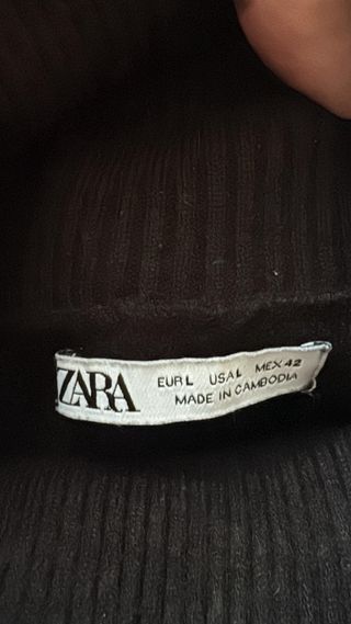 Jersey Zara Cuello Alto Negro