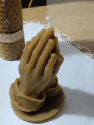 Set 5 candele cera d'api fatte a mano