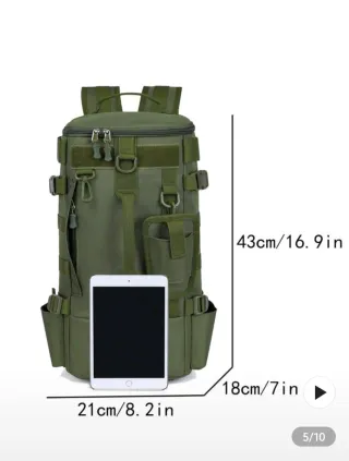 Mochila de pesca táctica verde