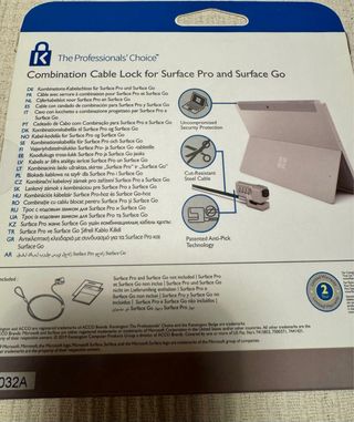 Kensington Candado Cable para Surface Pro/Go