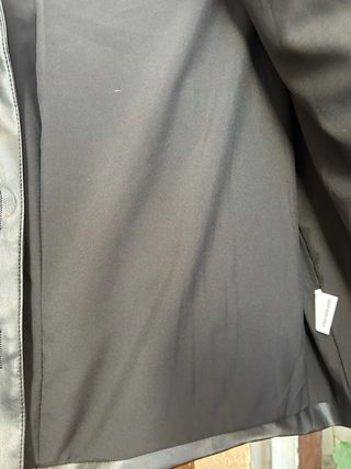 Chaqueta polipiel negra botones XL